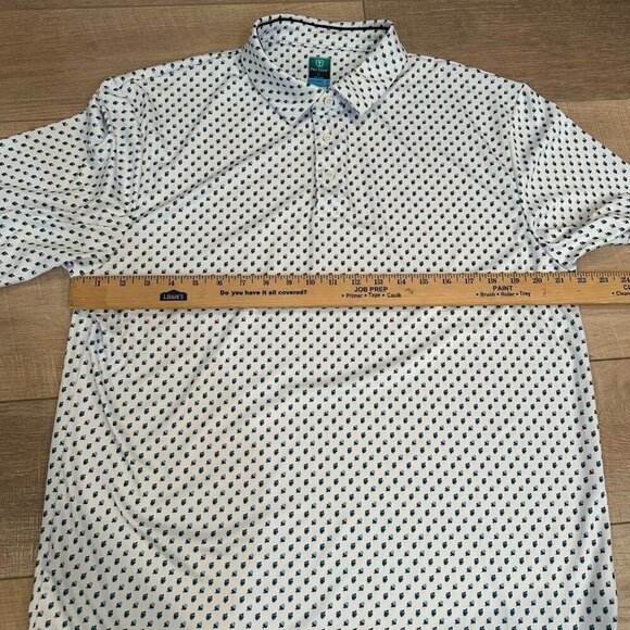 PRO TOUR COOL PLAY MENS GOLF SHIRT LARGE DRI FIT POLO ACORNS - Picture 3 of 7